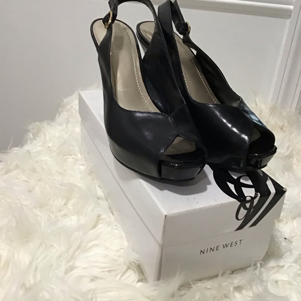 Nine West Black Women's Slingback Heels